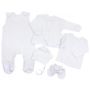 Kūdikio kraitelis - drabužėliai naujagimiui "Blank white" 5 dalių baltas