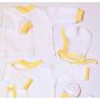 Kūdikio kraitelis - drabužėliai naujagimiui "Mono" 5 dalių geltonas