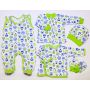 Kūdikio kraitelis - drabužėliai naujagimiui "Lion" 5 dalių žalias