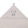 Bambukinis rankšluostis kūdikiui "Koala" su gobtuvu 100x100cm pilkas