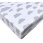 Paklodė su guma 120x60 "Clouds" - medvilninė 