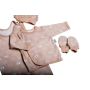 Kūdikio kraitelis - drabužėliai naujagimiui "Bear glamour beige" 5 dalių 