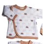 Kūdikio kraitelis - drabužėliai naujagimiui "Bear glamour" 5 dalių baltas