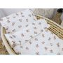 Muslino komplektas kūdikiui "Dreaming bear" pledas 70x80 cm ir pagalvė 35x25 cm 