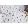 Muslino komplektas kūdikiui "Little bears" pledas 70x80 cm ir pagalvė 35x25 cm 