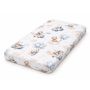 Paklodė kūdikiui "SKY PILOT BLUE" su guma-60x120