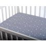 Paklodė su guma 120x60 "Stella" - medvilninė, pilka