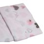Daugkartinis neperšlampamas paklotas Maxi 45x115cm "Heart pink"