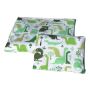 Vaikiška patalynė, žalia su dinozauriukais