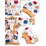 Kūdikio kraitelis - drabužėliai naujagimiui "Teddy beige" 5 dalių 