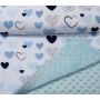 Pledas kūdikiui "My love" 100x75cm  melsvas