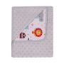 Pledas kūdikiui "Zoo" 80x90 cm pilkas