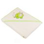 Rankšluostis kūdikiui "Lux Plus" su gobtuvu 100x100cm "termofrotte" švies.gelsvos sp.
