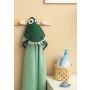 3D Rankšluostis kūdikiui "Croco" su gobtuvu 100x100cm "frotte" žalias