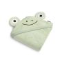 Rankšluostis kūdikiui "FROG" su gobtuvu 90X90 cm green