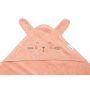 Rankšluostis kūdikiui "BUNNY" su gobtuvu 90X90 cm rožinės spalvos