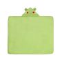 Rankšluostis kūdikiui "Frog" su gobtuvu 100x120cm žalias