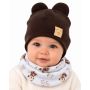 Kepurytė ir kaklaskarė kūdikiui "Little bears" 