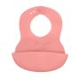 Minkštas seilinukas kūdikiui su reguliuojamu užsegimu, rožinis 