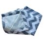 Daugkartinis neperšlampamas paklotas 45x55cm "Zigzag grey"