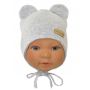 Kepurytė ir kaklaskarė kūdikiui "Love" - Grey