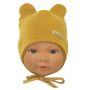 Kepurytė ir kaklaskarė kūdikiui "Love" - Mustard
