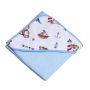Rankšluostis kūdikiui "Sailor" su gobtuvu 80x80 cm "frotte" 