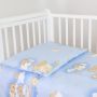 Patalynė kūdikio lovytei 135x100 "Debesėliai" mėlyna