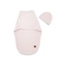 Vystyklas kokonas kūdikiui LEO pink interlock soft 