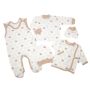 Kūdikio kraitelis - drabužėliai naujagimiui "Bear glamour" 5 dalių baltas
