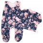 Drabužėliai kūdikiui "Navy flora" 2 dalių 