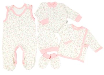 Kūdikio kraitelis - drabužėliai naujagimiui "Bear glamour" baltas  5 dalių internetu geresne kaina