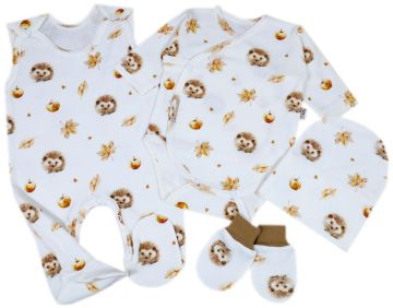 Kūdikio kraitelis - drabužėliai naujagimiui "Bear glamour" baltas  5 dalių internetu geresne kaina