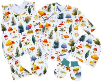 Kūdikio kraitelis - drabužėliai naujagimiui "Bear glamour" baltas  5 dalių internetu geresne kaina