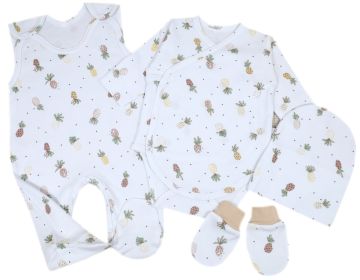 Kūdikio kraitelis - drabužėliai naujagimiui "Bear glamour" baltas  5 dalių internetu geresne kaina