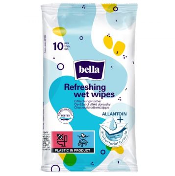 Drėgnos servetėlės intymiai higienai Bella  Antibacterial 10vnt