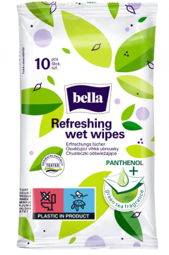 Drėgnos servetėlės intymiai higienai Bella Green tea 10vnt
