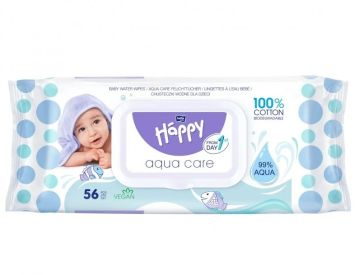 Drėgnos servetėlės Bella Happy "Aqua care 99% aqua" 56vnt