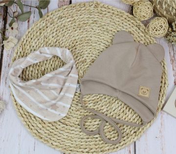 Kepurytė ir kaklaskarė kūdikiui "Flowers" internetu geresne kaina