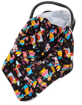 Pledas automobilinei kėdutei "Dog lovers" 80x80 cm