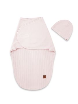 Vystyklas kokonas kūdikiui LEO pink interlock soft 