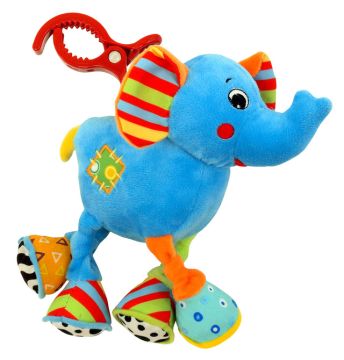 Daugiafunkcinis žaislas  kūdikiui "Elephants" su barškučiu ir vibro funkcija