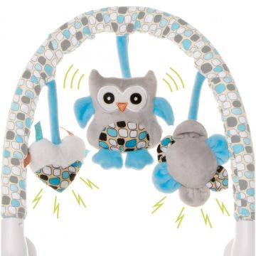 Žaislų lankas vežimėliui/kėdutei "Owl blue"