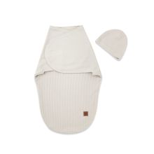 Vystyklas kokonas kūdikiui LEO beige interlock soft 