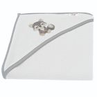 Bocioland rankšluostis su gobtuvu frotinis 100x100 pilkas vilkas BL226