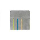 Zaffiro pledas medvilninis, 75x100, pilkas, juostelės