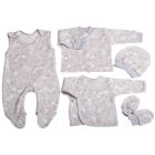 Kūdikio kraitelis - drabužėliai naujagimiui "Gentle story " 5 dalių pilkas