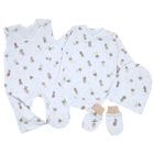 Kūdikio kraitelis - drabužėliai naujagimiui "Bear glamour" baltas  5 dalių internetu geresne kaina