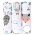 Flanelinių vystyklų rinkinys kūdikiams "Bunny"