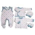 Kūdikio kraitelis - drabužėliai naujagimiui "Bear glamour" 5 dalių baltas